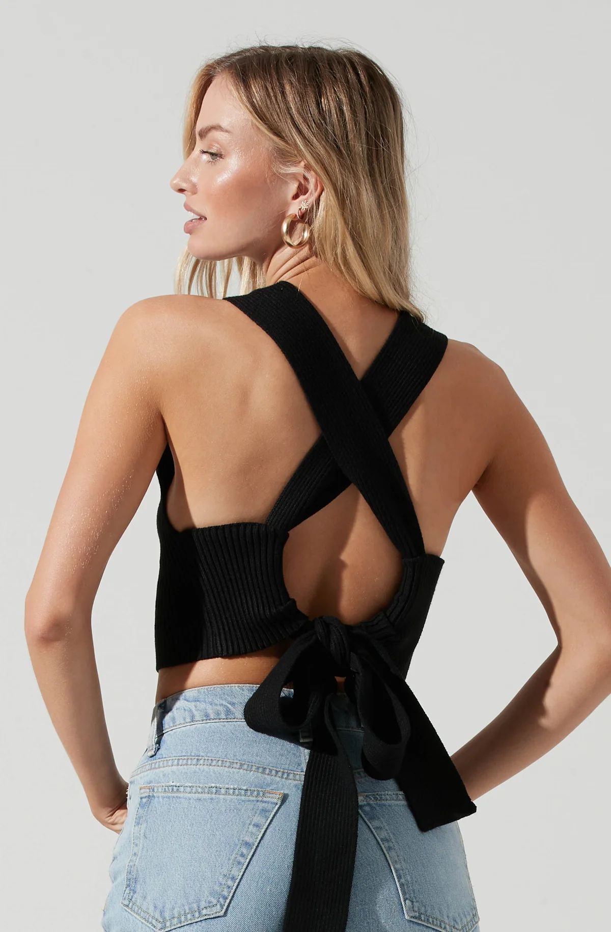 Tie Back Sweater Tank Top | ASTR The Label (US)