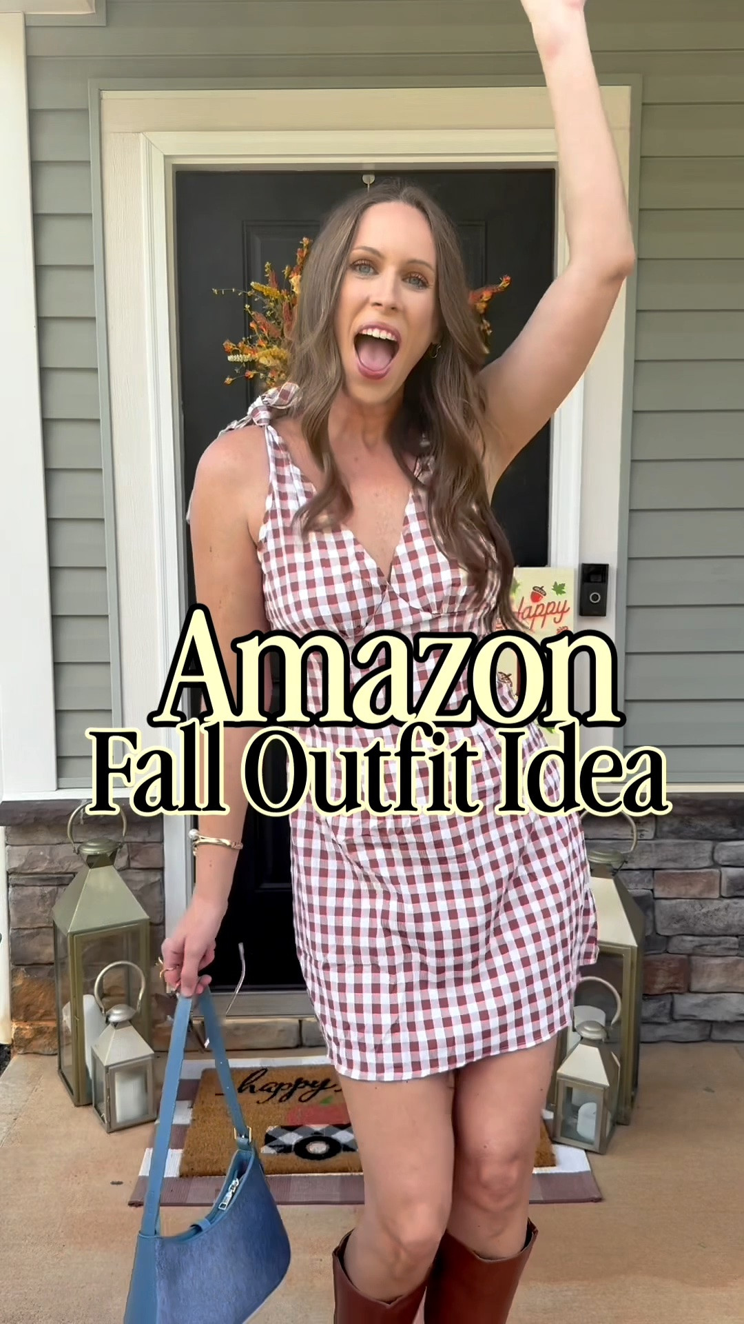 Fall outfit idea 🤎

Gingham dress, fall outfit, fall family photos, fall fashion