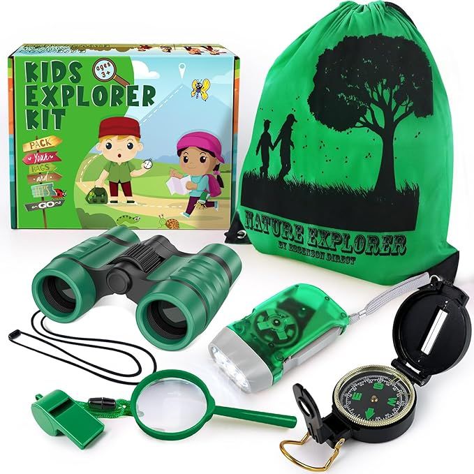 ESSENSON Kids Explorer Kit - Adventure Kit for Kids, Outdoor Explorer Kit with Binoculars, Summer... | Amazon (US)