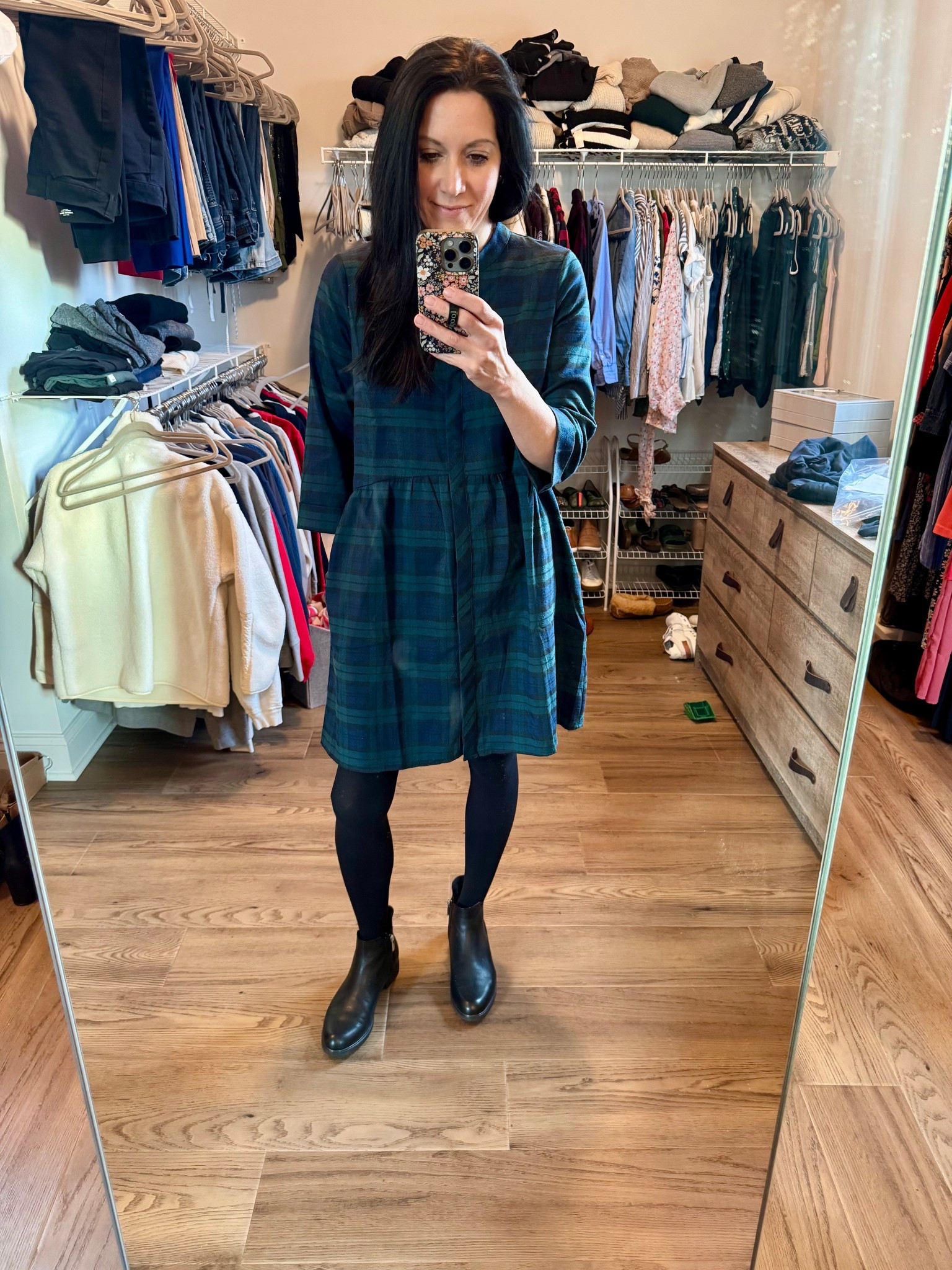 The BEST dress! Such a flattering fit, has pockets, and can dress up or down! 

These boots are super comfy and are currently on sale! 

Casual dress/wear to work/wear to work dress/style/ootd


#LTKStyleTip #LTKWorkwear