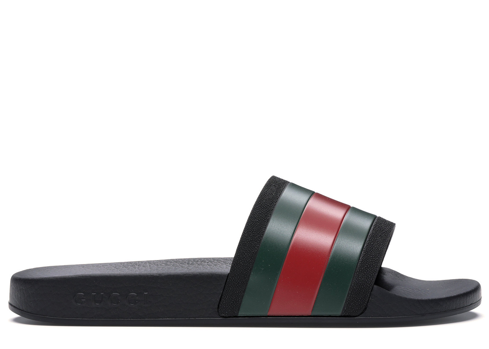 Men's Gucci Rubber Slides Red Green Sneakers in Black | StockX