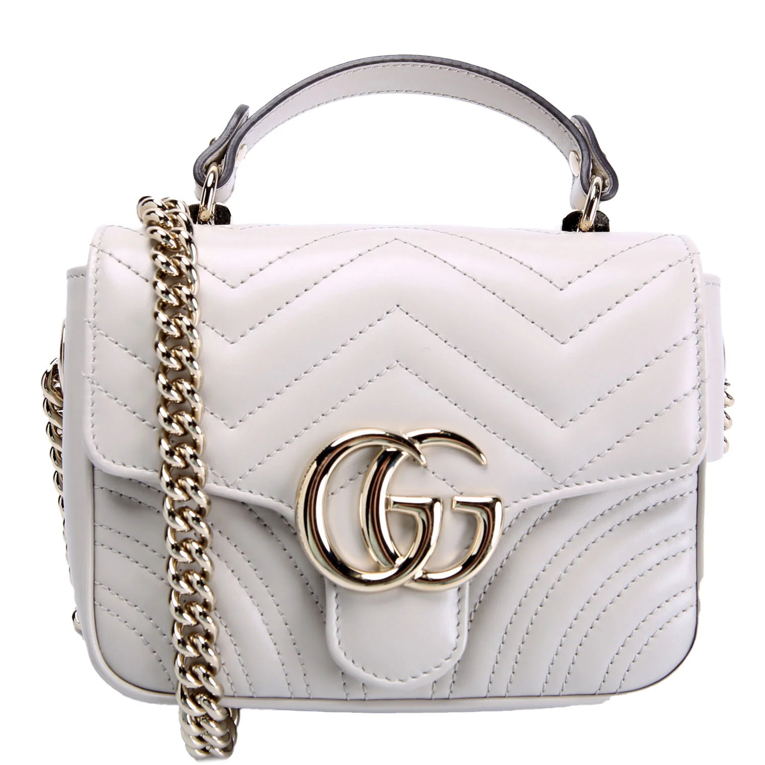 811238 Marmont Mini Top Handle Grey | Keeks Designer Handbags