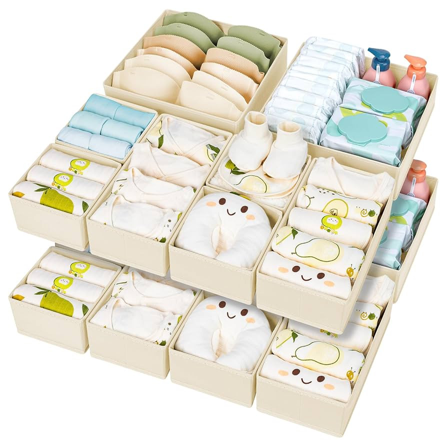 DIMJ Drawer Organizer Clothes 15 Pack - Foldable Baby Organizers and Storage & Dresser Organizer ... | Amazon (US)