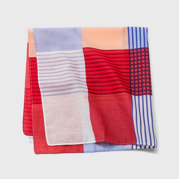 Adult Plaid Bandana - Red/White/Blue | Target