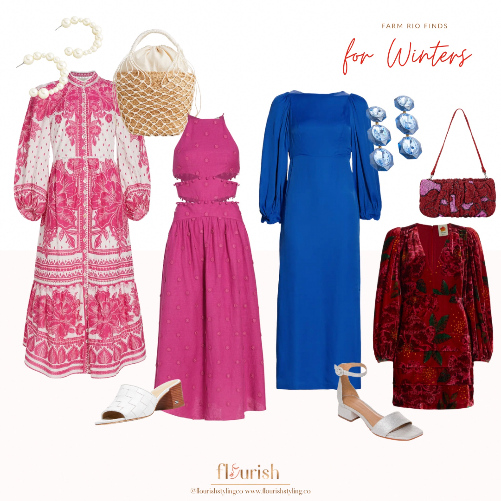 Farm Rio is one of our go-to brands as soon as the weather starts to warm up. Their designs and color choices are fun and exciting - perfect for everything from spring break to summer vacation! We picked out a handful of our favorite new arrivals that are great for Winters, from the Bright to Deep palettes. Winter colors are cool, clear, and deep, and perfect for sunny days. 
#winterpalette #farmrio #coloranalysis #shesawinter 

#LTKFind #LTKstyletip #LTKSeasonal