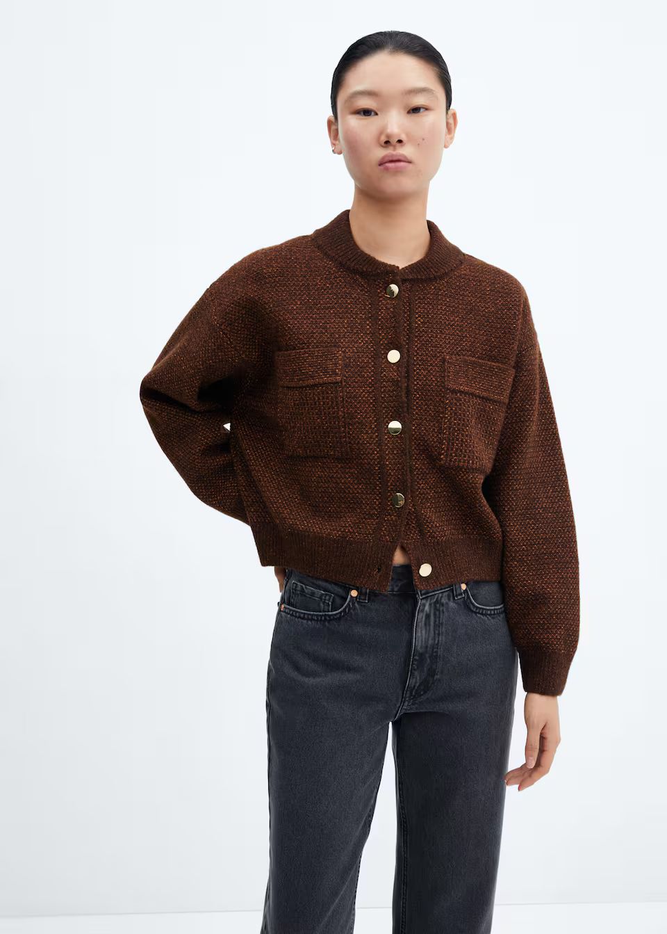 Bomber-style cardigan with pockets | MANGO (US)
