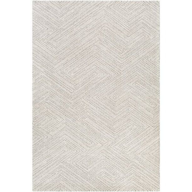 Surya Gavic GVC-2302 108x144" Rectangle Modern Fabric Rug in Cream/Charcoal | Walmart (US)