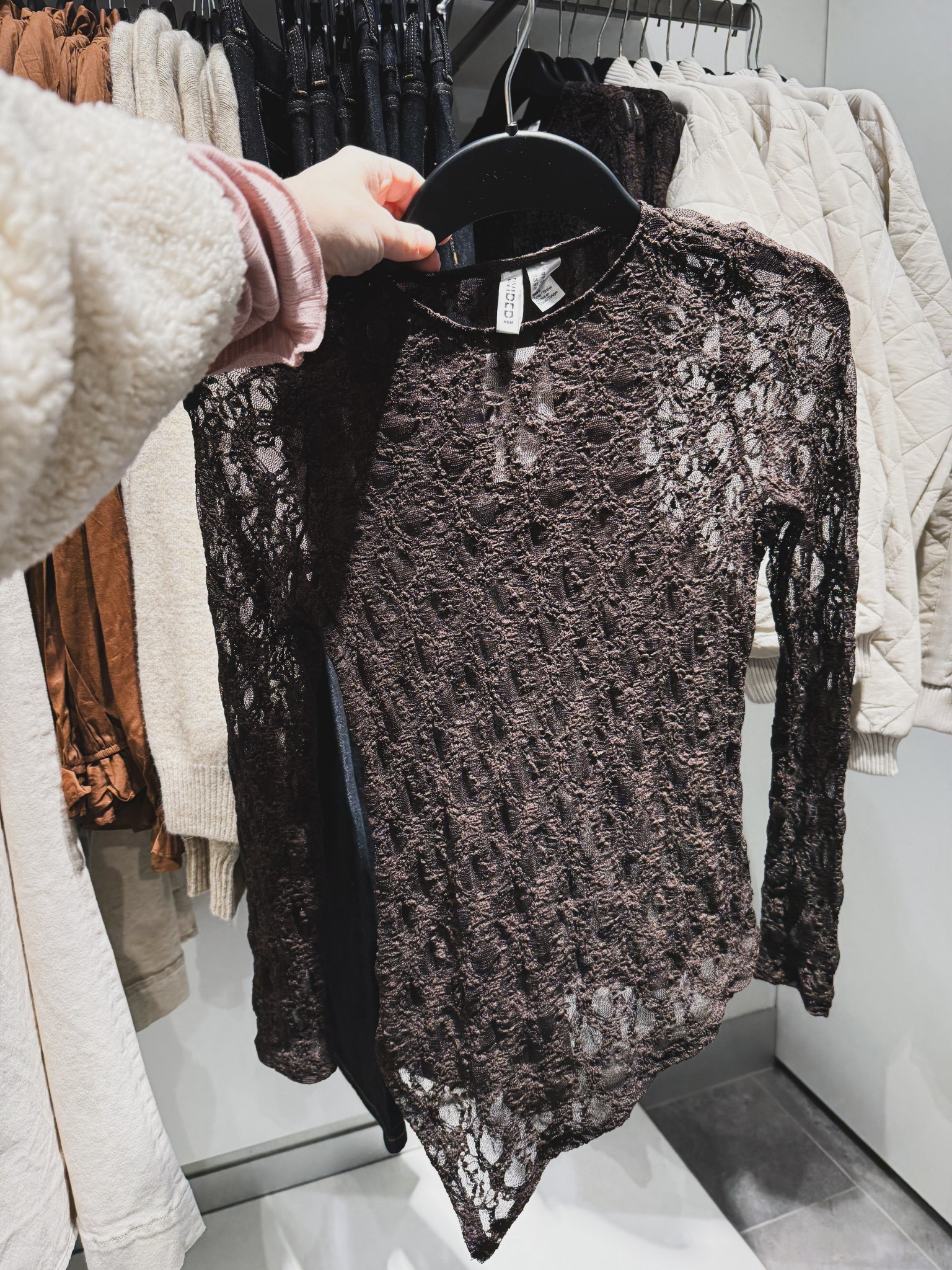 H&M, new arrivals, spring, ladies, divided, juniors, layering, lace top, long sleeve lace, sheer top, boho, free people, dupe

#LTKOver40 #LTKmomlife #LTKValentine