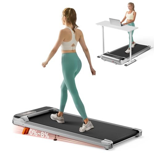 Abonow Walking Pad with Incline, 2.5HP Walking Pad Treadmill,2 in 1 Portable Under Desk Treadmill 265lb Weight Capacity,Walking Pad with Incline for Home Small,Remote Control,LED Display | Amazon (US)