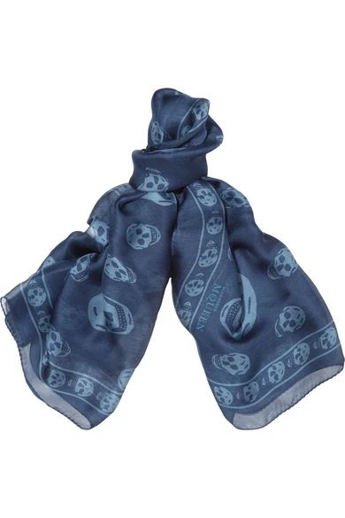 Skull-print silk-chiffon scarf | NET-A-PORTER (UK & EU)
