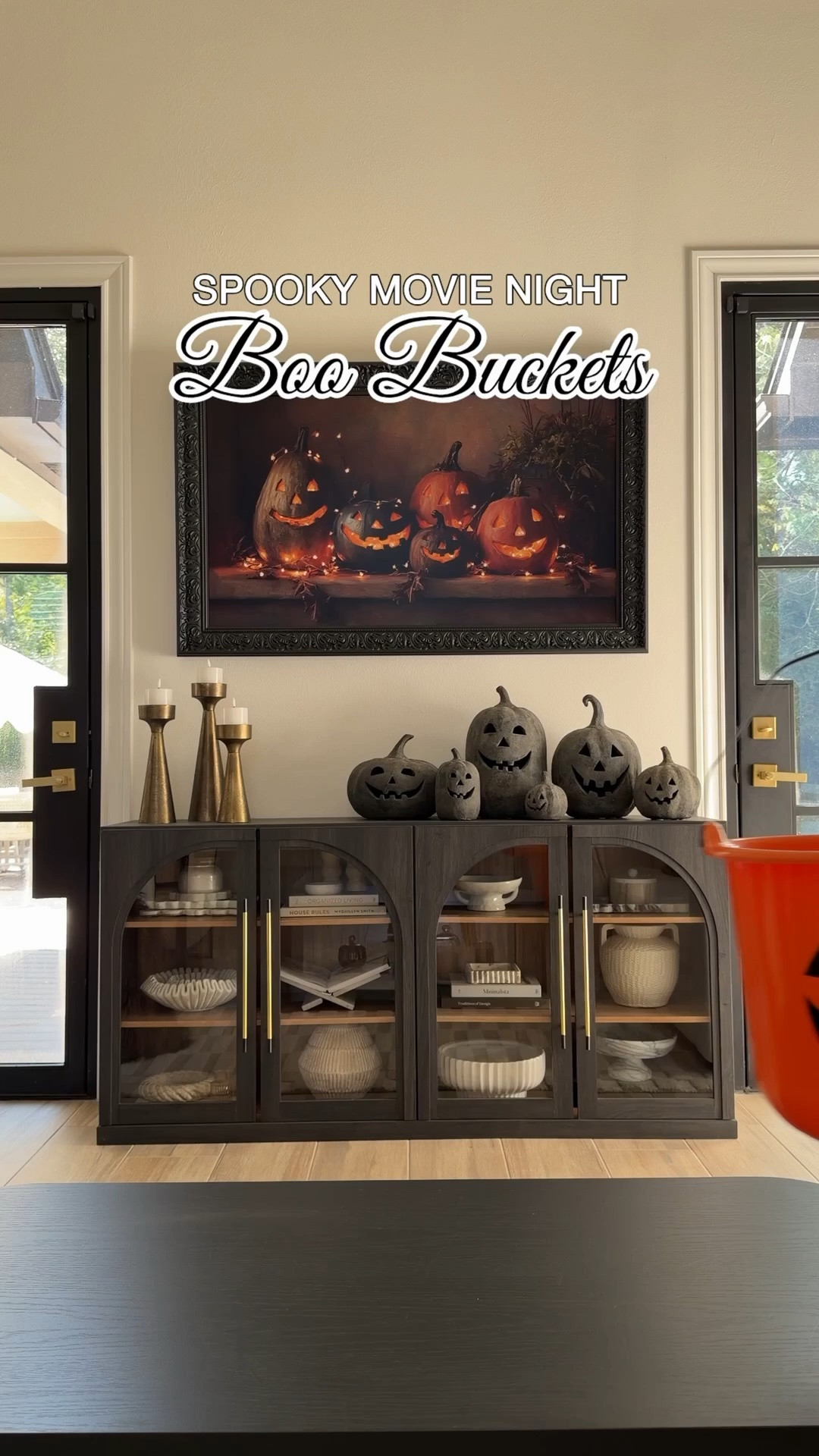 #ad One of my favorite Halloween traditions is Spooky Movie Night with my kids.  How fun are these @Target  $5 oversized pumpkin buckets - they can use them trick or treating, or you can put your Fall mums in them on your front porch.  I also love the BOO snack trays that can hold popcorn & candy for the movie. 🎃 

#halloween #target #targetpartner

#LTKHome