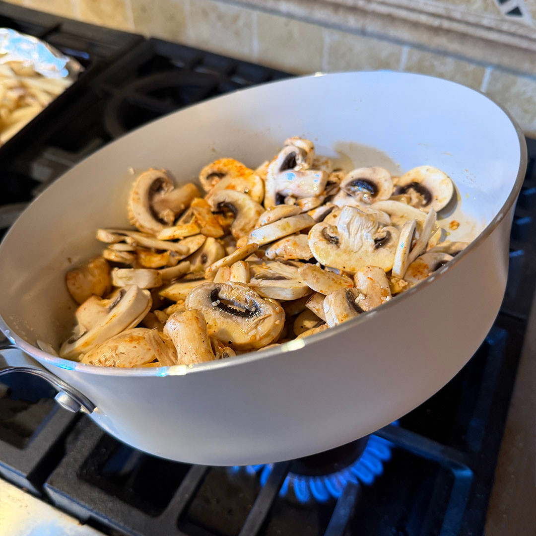 Loving this sauté pan! It's ceramic non-stick and non-toxic. It makes cooking and clean up super easy!  

 #LTKfoodie #LTKHome