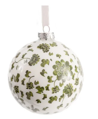 Green Floral Ball Ornament | The Enchanted Home