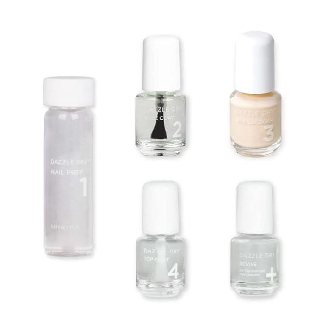 Dazzle Dry Mini Kit 4 Step System - French Vanilla, a full coverage vanilla cream. (5 Piece Kit /... | Amazon (US)