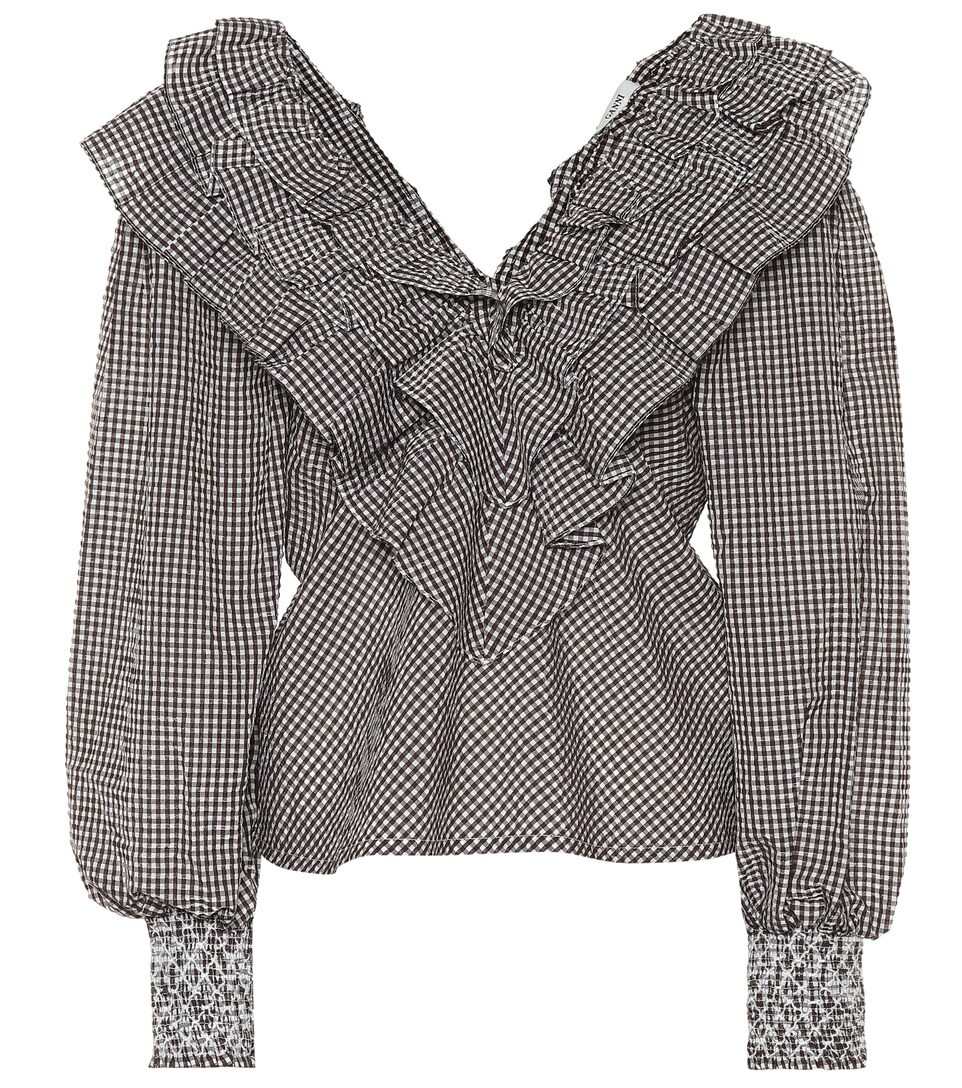 Charron gingham cotton-blend blouse | Mytheresa (DACH)