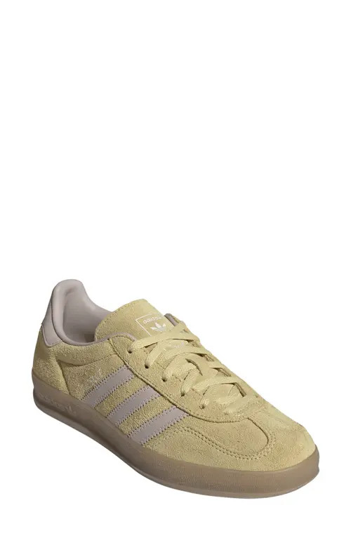 adidas Gazelle Indoor Sneaker in Yellow/Quartz/gum at Nordstrom, Size 5.5 | Nordstrom