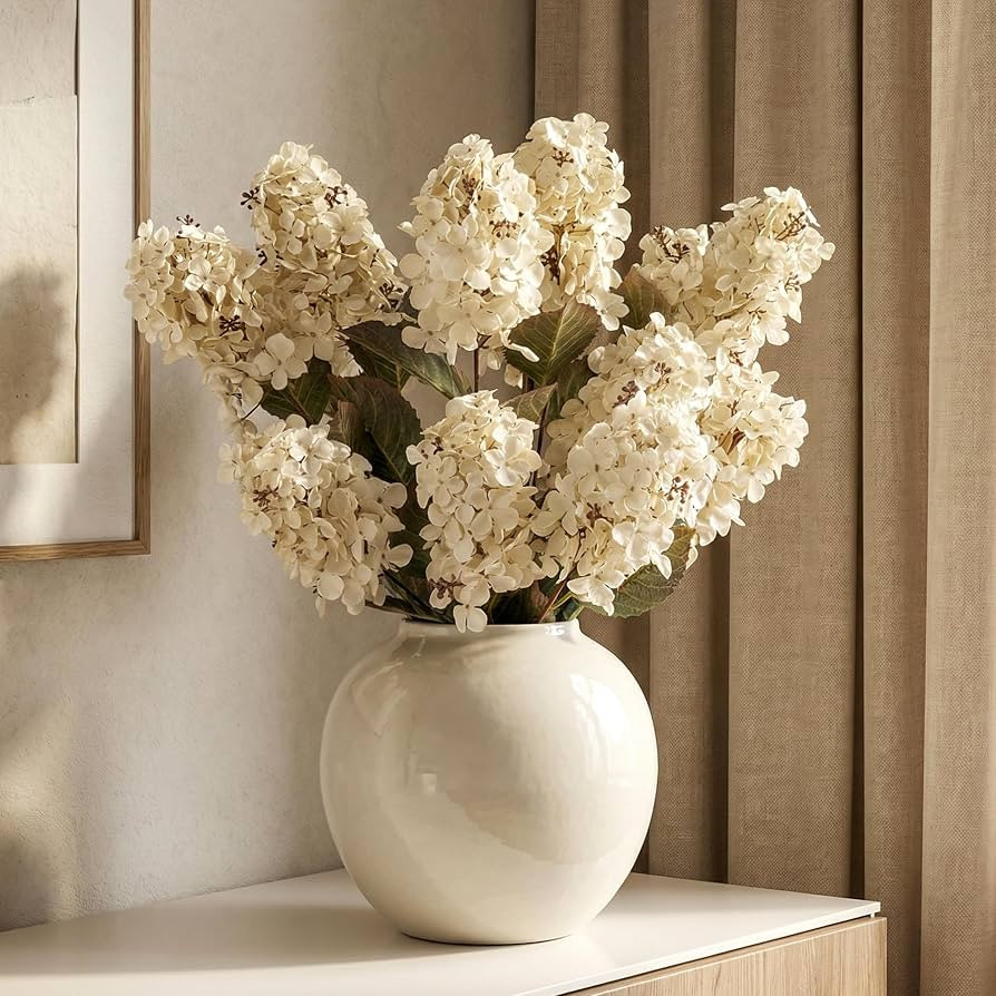 Ttranewsoo Hydrangea Artificial Flowers,Fall Hydrangeas Artificial Flowers, Fake Fall Dried Hydra... | Amazon (US)