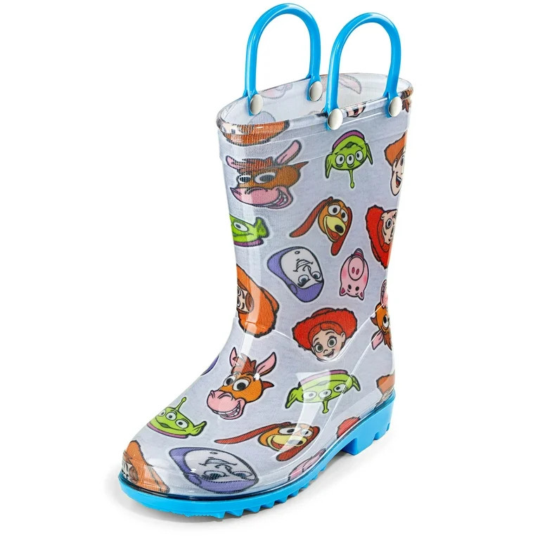 Disney Toy Story Kids PVC Waterproof Rainboots - Woody, Buzz Lightyear, Aliens, Hamm, Rex and Sli... | Walmart (US)