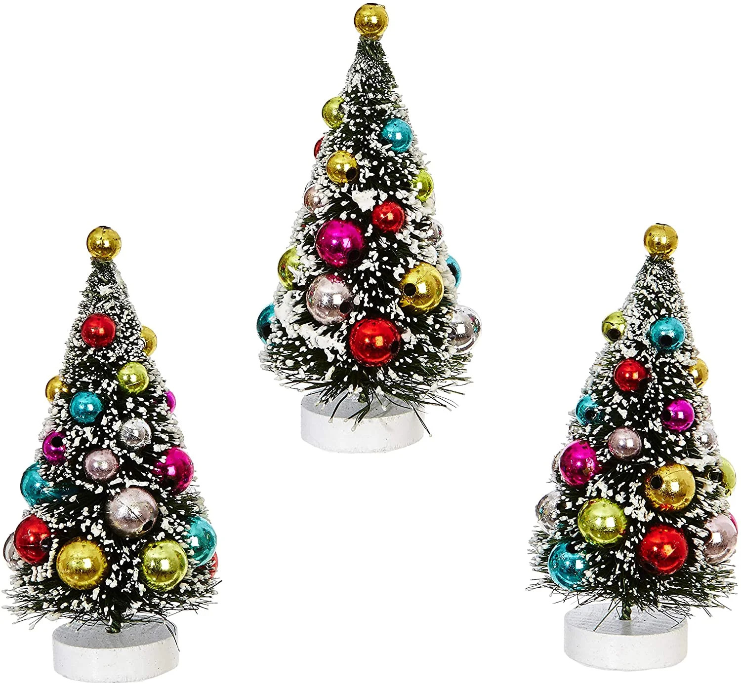 RAZ Imports 4" Mini Decorated Christmas Tree Figurines - Set of 3 | Walmart (US)