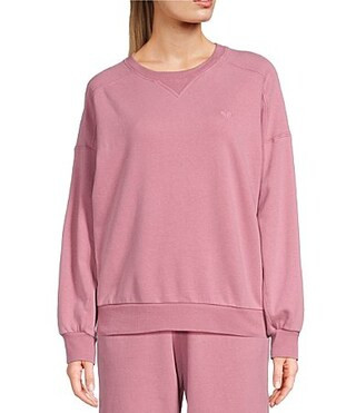 Roxy Oasis Haze Coordinating Long Sleeve Solid Fleece Sweatshirt - XS | Dillard's