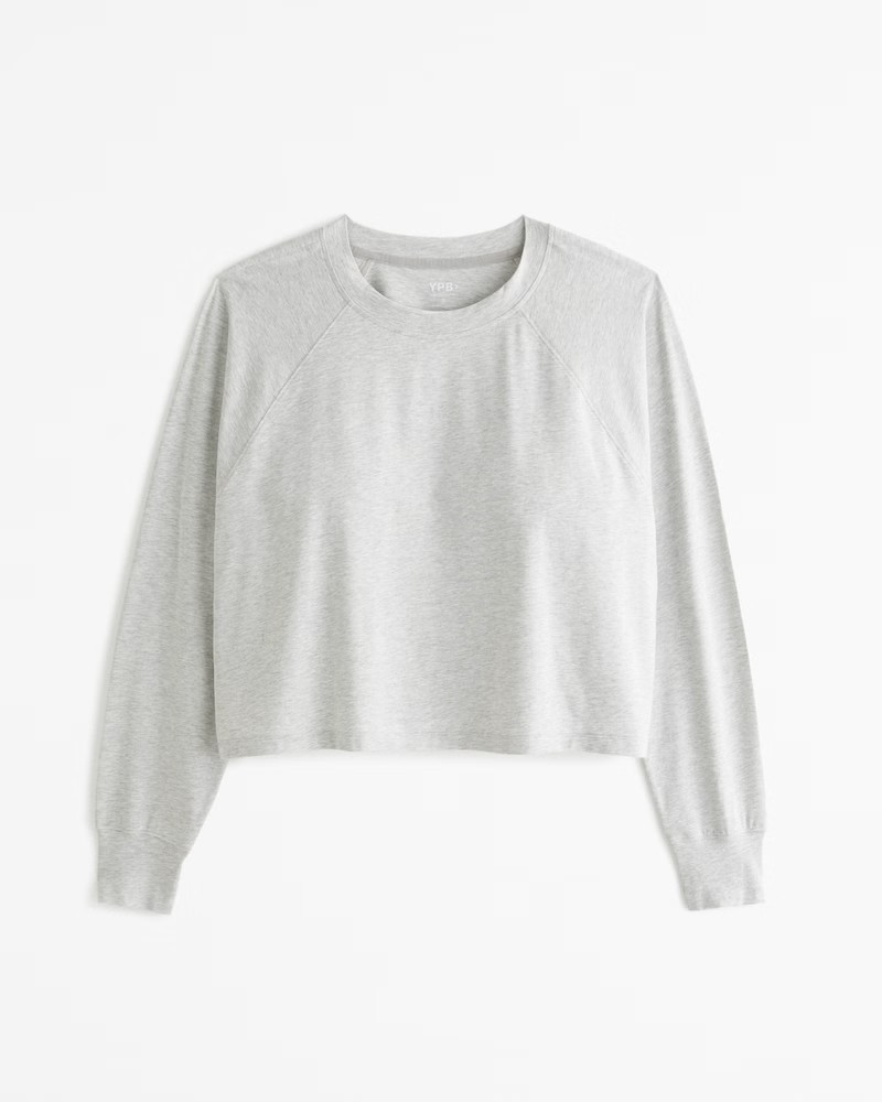 YPB Active Cotton-Blend Long-Sleeve Easy Tee | Abercrombie & Fitch (US)
