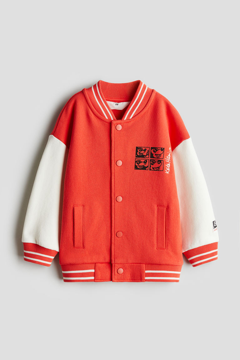 H & M - Oversized Baseball Jacket - Red | H&M (US + CA)