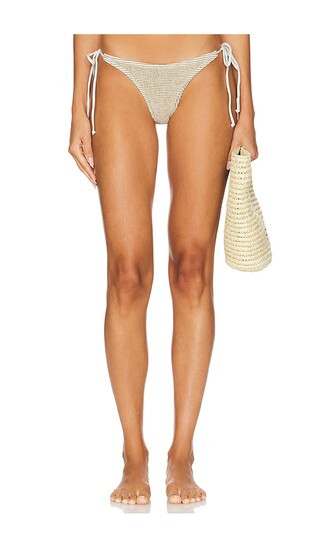 X GEORGIA FOWLER Tie Side Vista Brief in White Lurex | Revolve Clothing (Global)