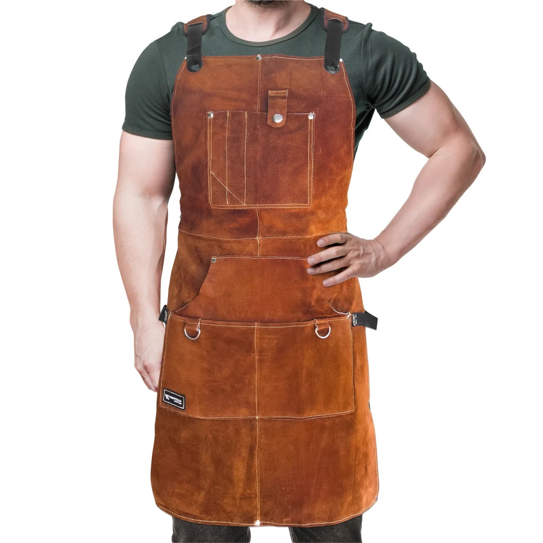 FIGHTECH Leather Work Apron: Heat & Flame-Resistant with Kevlar Stitching | Etsy (US)