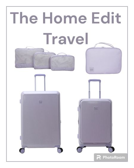 The Home Edit suitcases for travel. They come in purple and black. 

#suitcases 

#LTKtravel