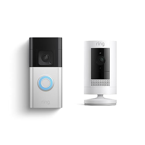 Ring Battery Doorbell Plus with Ring Stick Up Cam Battery, Black | Amazon (US)