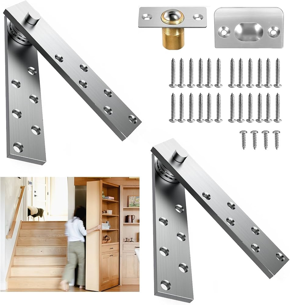 Hidden Door Hinge Heavy Side Type 1PCS,Door Pivot Hinges for Woods, Hidden and Secret Bookcase, M... | Amazon (US)