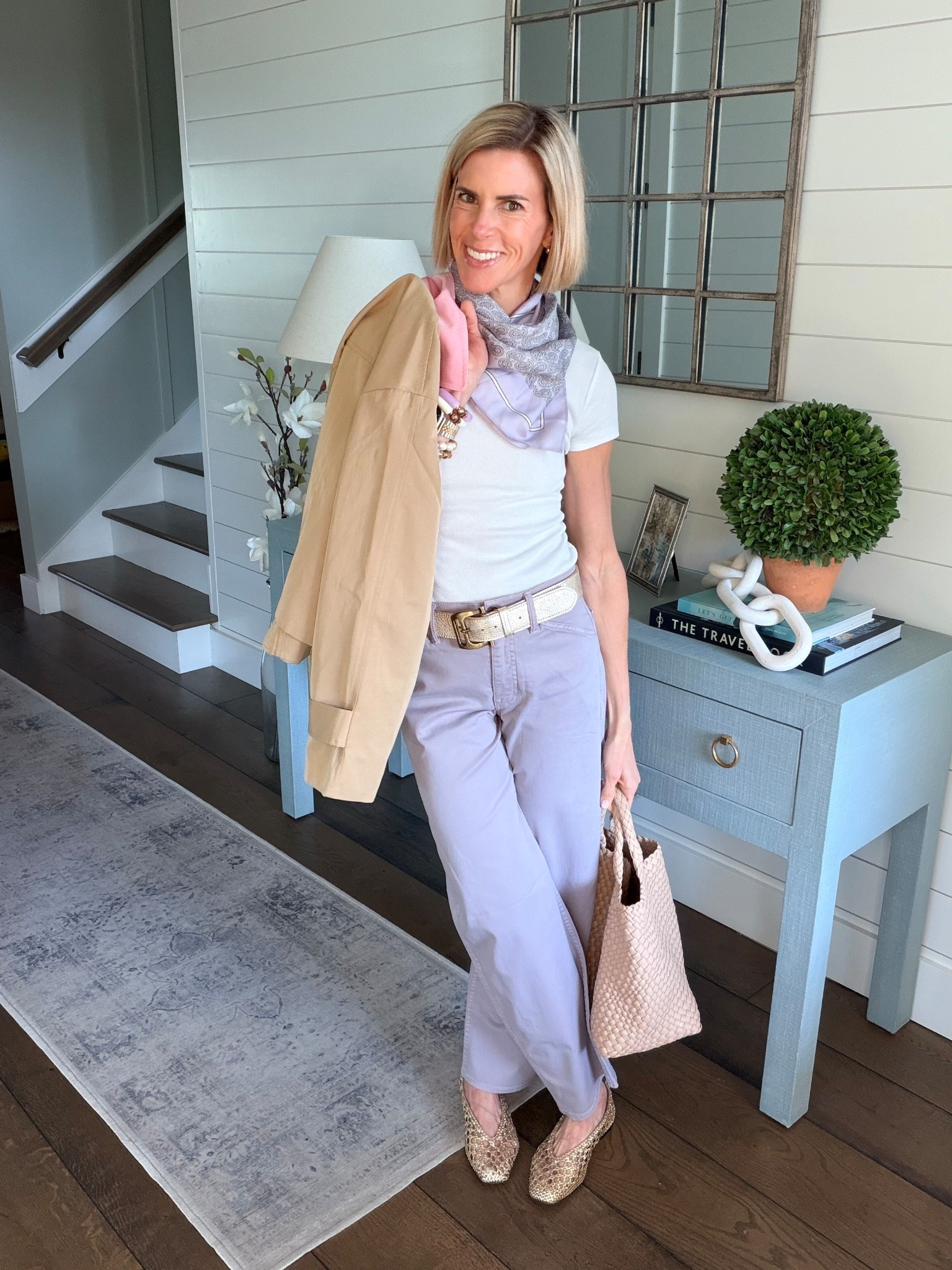 Doesn’t everyone need purple pants in their closet!?  These are currently $75!! Wearing a 24. The fabric is so soft and comfortable!

#LTKgrwm #LTKWorkwear #LTKootd