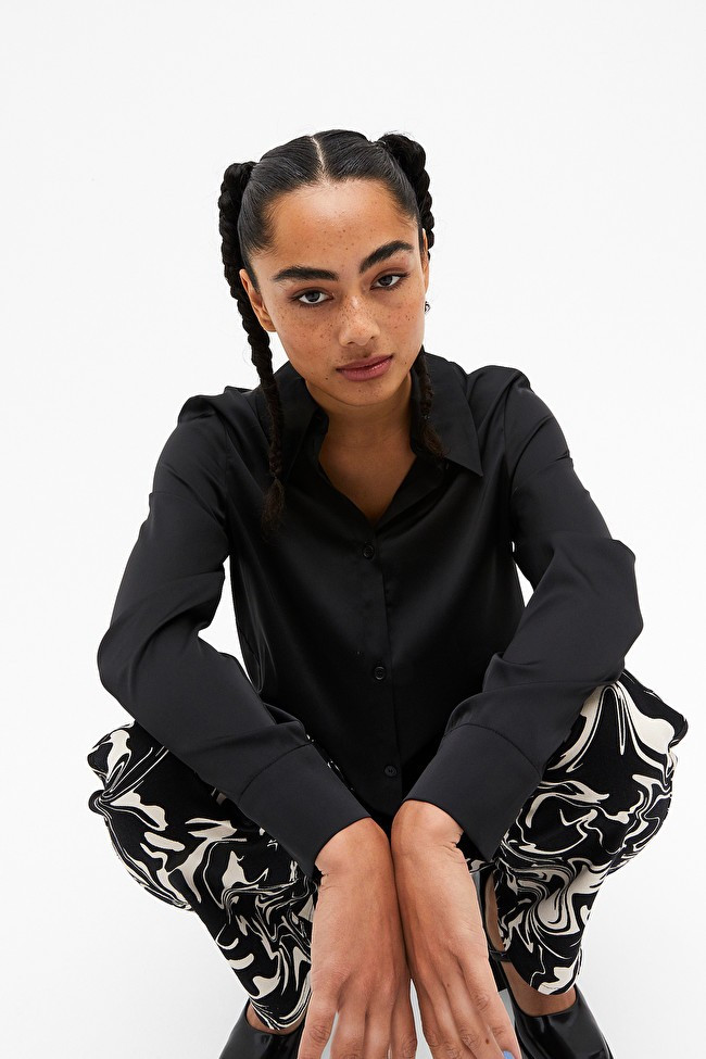 Satin shirt | Monki