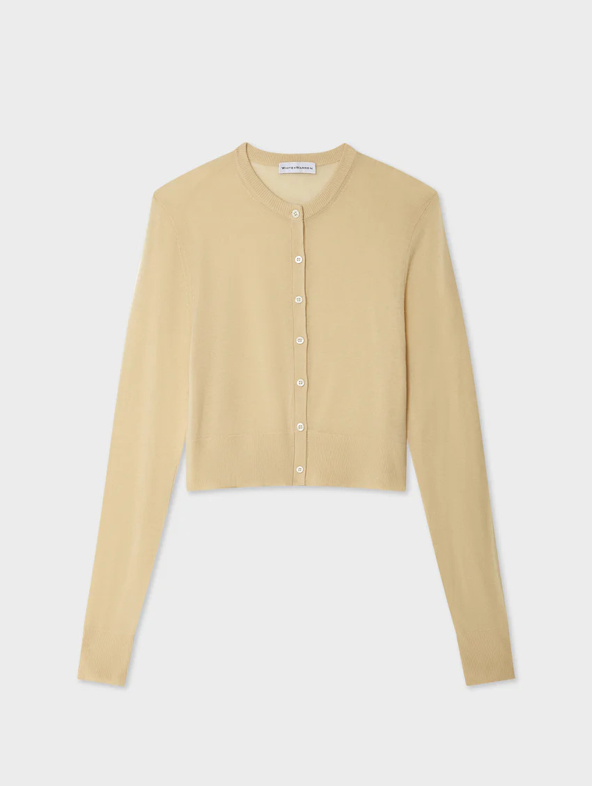 Superfine Cashmere Button Cardigan | White and Warren