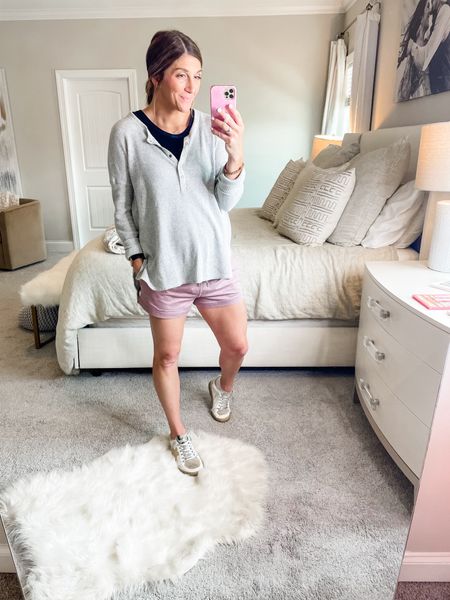 Tank-tts medium 
Henley-on sale! oversize small
Shirts-on sale! Extra 30% off with code: TOPTHIS  if between go down, wearing a small and works for the bump and without. 

Click below to shop!


#LTKstyletip #LTKfindsunder50 #LTKsalealert