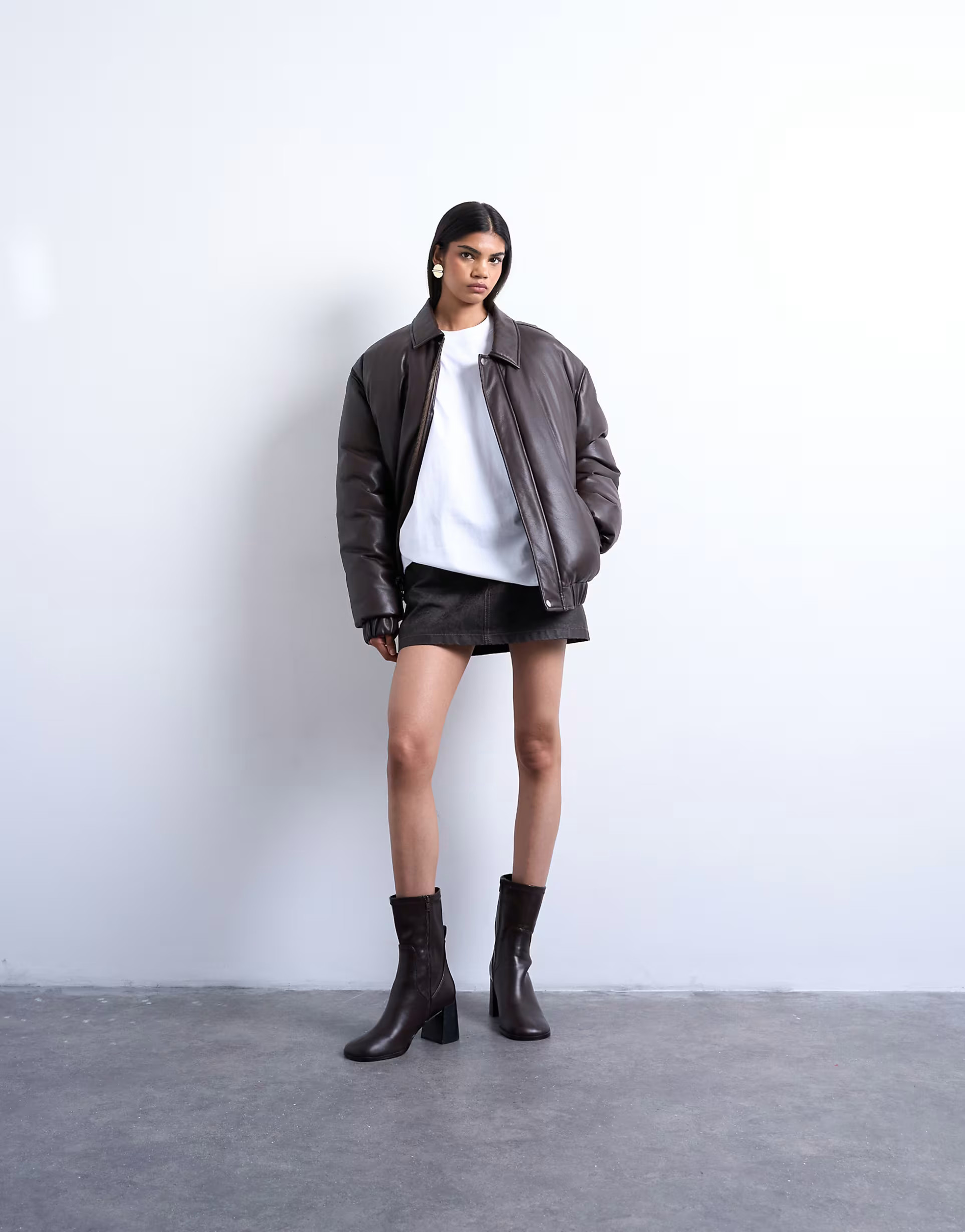 Topshop oversized drop shoulder tee in white | ASOS (Global)