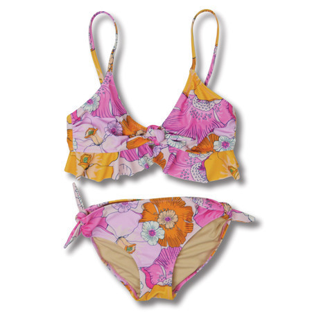 Blooming Hibiscus Girls Knot Bikini 7-14 | Shade Critters