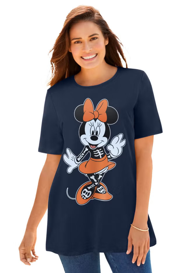 Disney Halloween Minnie Bone Tee | Woman Within