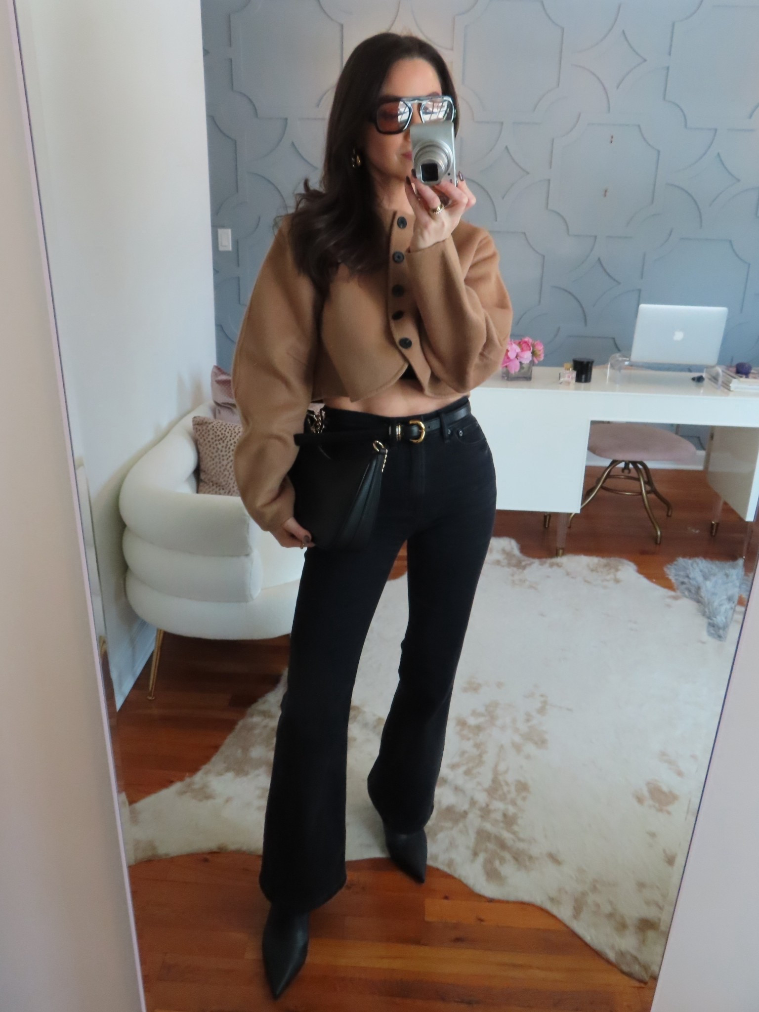 Chic winter outfit! You can add a button down under the camel top, too.  

#LTKOver40 #LTKootd