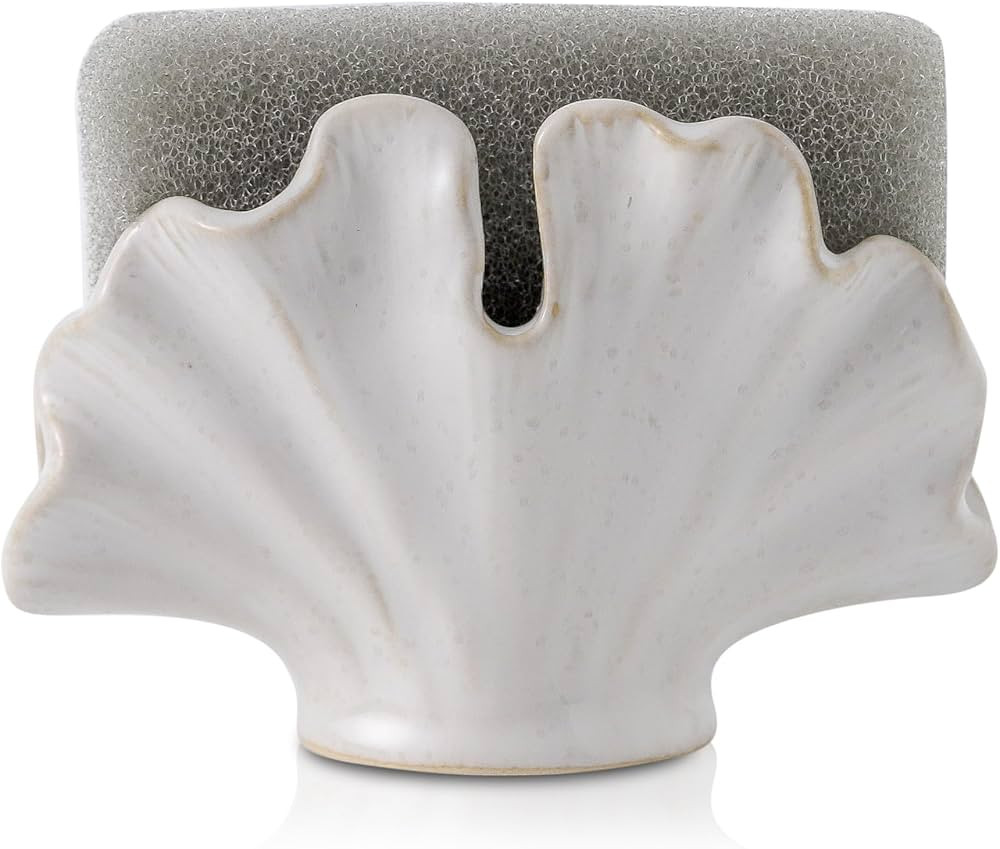 Uiddo Ceramic Sponge Holder， Sponge Holder for Kitchen Sink,Compact Sink Caddy Organizer - Scou... | Amazon (US)