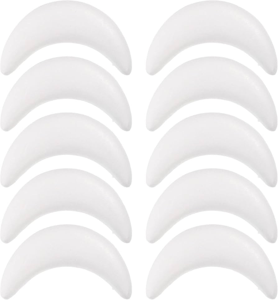 ARTIBETTER 10pcs White Foam Moon Shaped DIY Eid Mubarak Hanging Moon Ornaments for Craft Art Proj... | Amazon (US)
