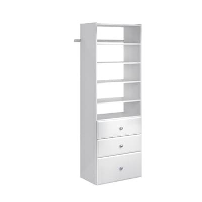 Easy Track 2.1-ft W x 7-ft H White Wood Closet Kit Lowes.com | Lowe's