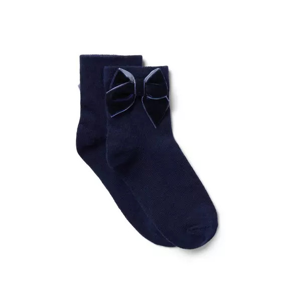 Velvet Bow Sock | Janie and Jack