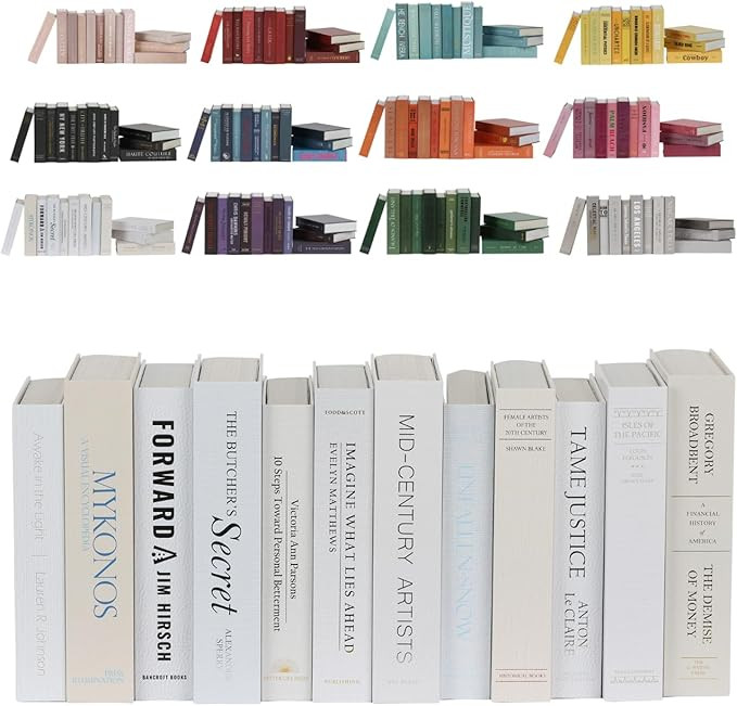 12 Decorative Faux Books, Fake Books for Bookshelf Decor, Coffee Table Books, Entry Table Book De... | Amazon (US)
