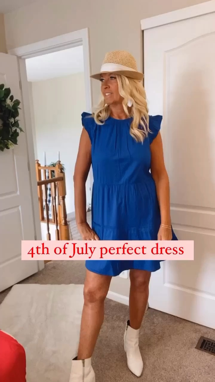 Summer 4th of July dress and so comfy. 
Fits TTS and I’m wearing a medium.



#LTKunder50 #LTKsalealert #LTKunder100