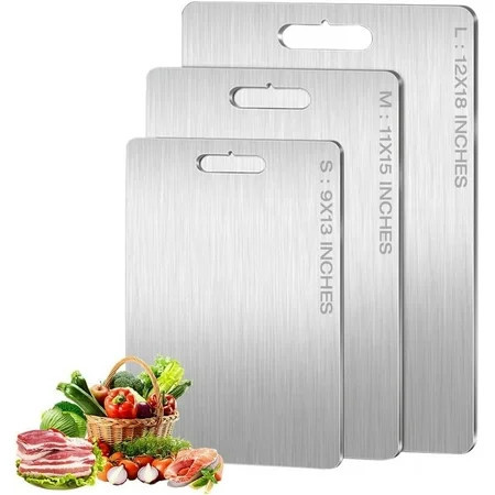 New Titanium Cutting Boards - 100% Pure Titanium Cutting Boards for Kitchen - Cutting Edge Hygiene & Durability, Double Sided Medical-grade Titanium Cutting Mat from Japan (15 x 11 in) | Walmart (US)