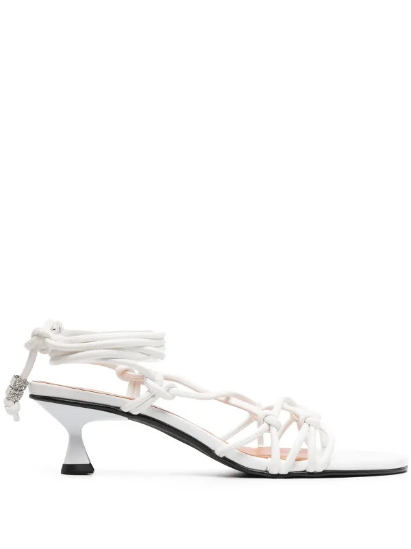 GANNI knot-detail Sandals - Farfetch | Farfetch Global