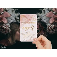 Gold Affirmation Cards Set, Mental Health Daily Card, Love & Respect Yourself, Positive Thoughts, Gi | Etsy (US)