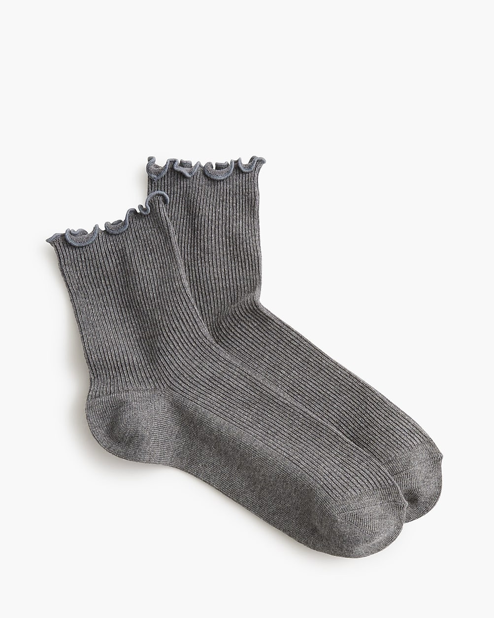 Ribbed ruffle-edge boot socks | J.Crew Factory