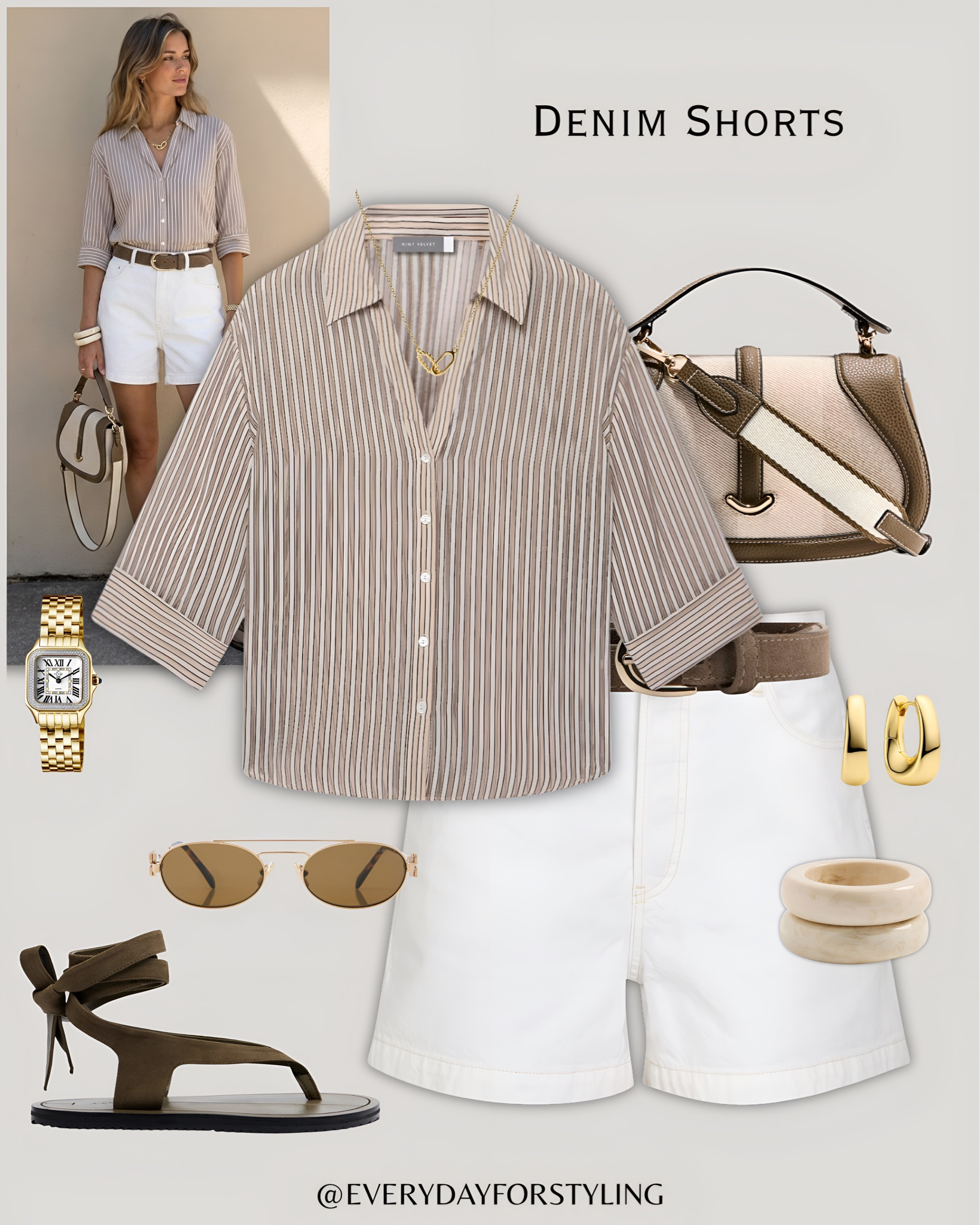 Stripe shirt, white shorts and a two-tone bag — this is the easiest summer outfit formula 🧄

denim shorts outfit ideas 2026, how to style denim shorts, grey longline denim shorts, white denim shorts outfit, blue denim shorts summer, chocolate shorts outfit, denim shorts and shirt look, knotted tank denim shorts, elevated denim shorts style, chic summer shorts outfits, European summer casual look, quiet luxury casual summer, denim shorts women 2026, summer outfit inspo women, effortless summer dressing, smart casual shorts outfit, neutral summer outfits, affordable summer fashion, denim shorts styling tips, everydayforstyling

#DenimShortsOutfits, #SummerShortsStyle2026, #ChicDenimLooks, #SummerStyling, #SummerOutfitInspo2026​​​​​​​​​​​​​​​​


#LTKootd #LTKSeasonal #LTKTravel